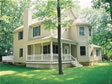 An inviting wrap around front porch looks great on this Monmouth County, Eatontown, NJ modular home 