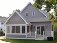 Inviting screened porch off the rear elevation of this Monmouth County, Spring Lake, NJ modular home